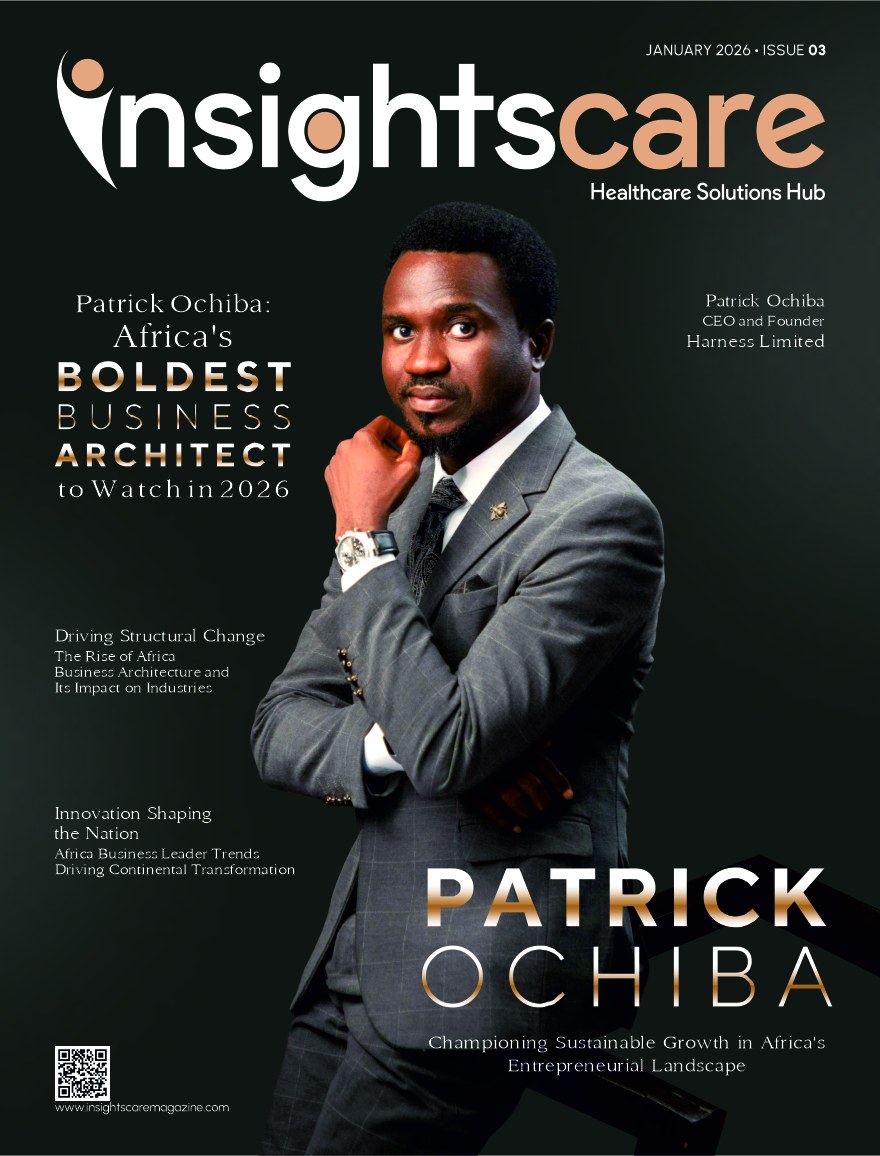 Insights Care Magazine cover, January 2026, featuring Patrick Ochiba
